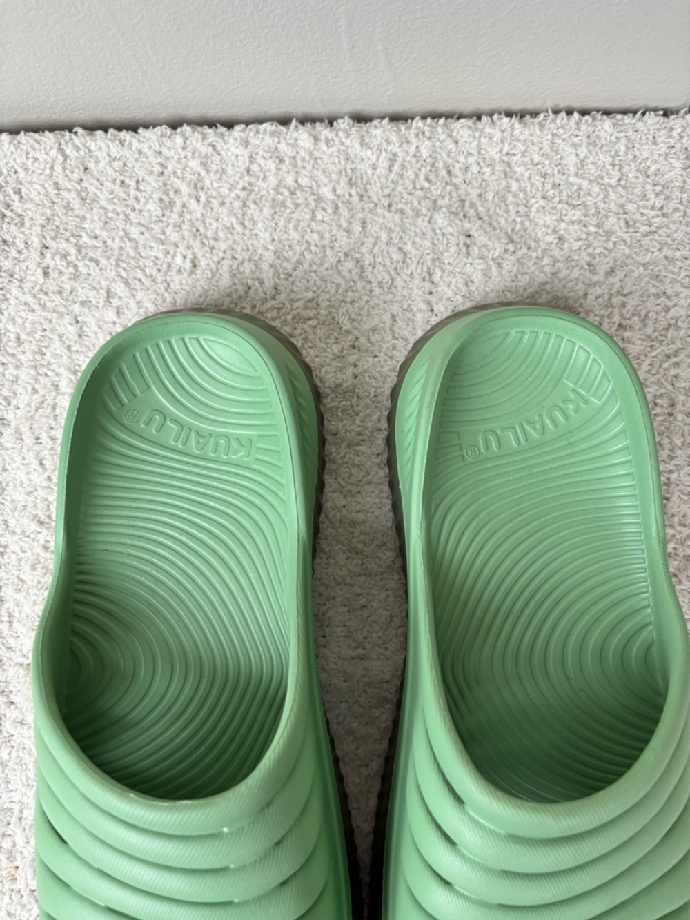 Kuailu Sandals Womens 10 Green Lightweight Recovery Platform Comfort Slides - Picture 5 of 11